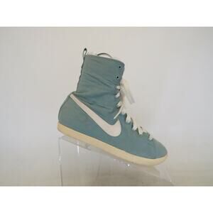 NIKE Blue Canvas Laces High Top Casual Sneaker Shoes Womens Size 8 M
